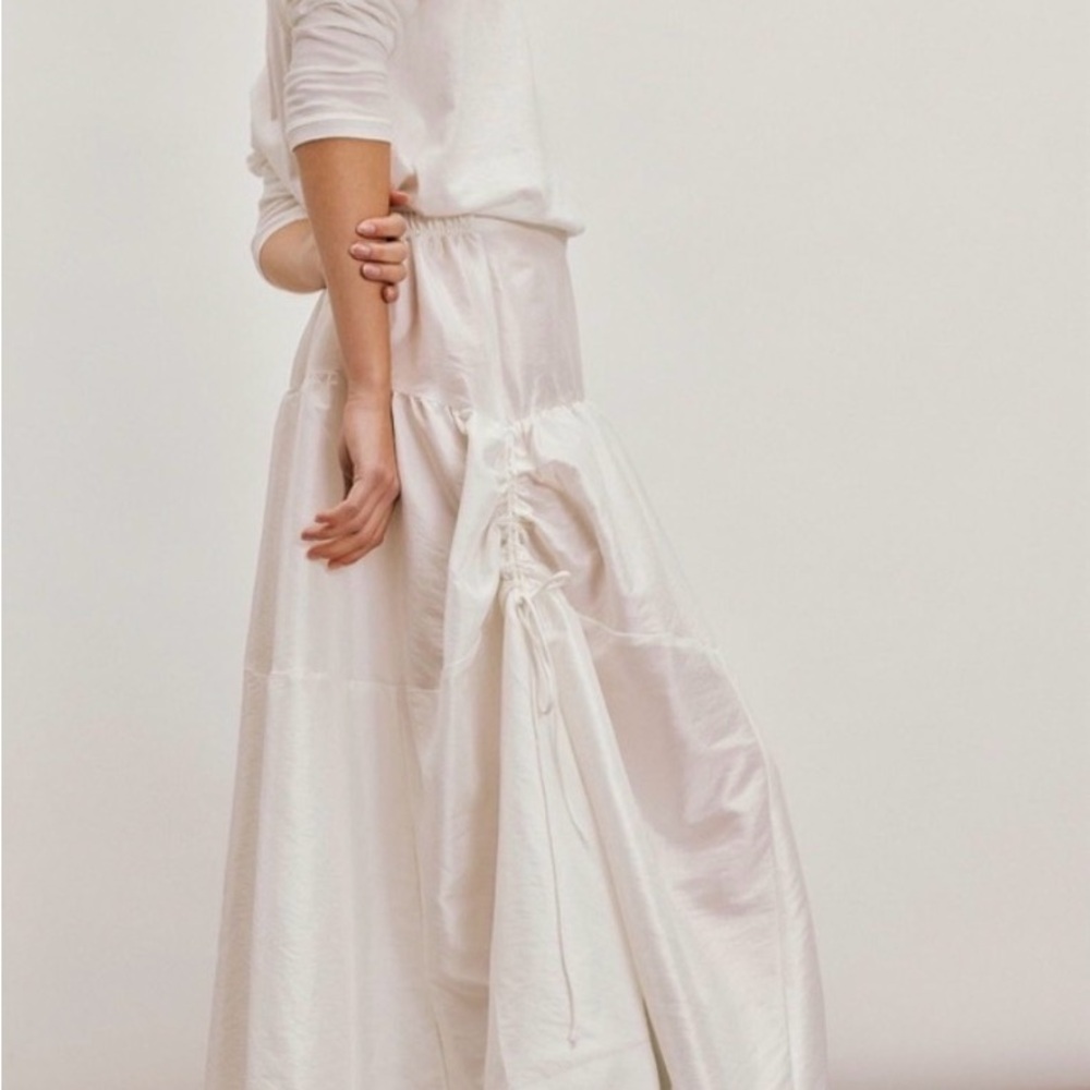 Free People Emery Drop Waist Elegant Drawstring Maxi Skirt - Women's